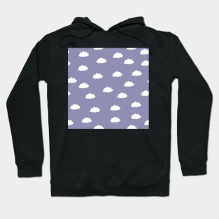 White clouds in purple background Hoodie